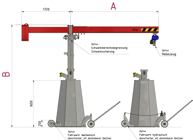 Mobile Crane WK III Technical Drawing