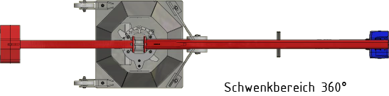 Mobile Crane WK III Technical Drawing Slewing Range